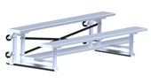 2 Row 7.5' Bleacher Single Foot Plank Tip & Roll BLCH-275TRG
