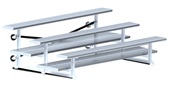 3 Row 7.5' Bleacher Double Foot Plank Tip & Roll BLDP-375TRG