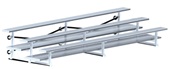 3 Row 15' Bleacher Preferred Double Foot Plank Tip & Roll BLDP-3TRG