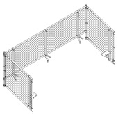 15 FT (5 Row Universal Chain Link Enclosure For Bleachers)