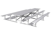 3 Row 15' Bleacher Single Foot Plank Back-To-Back BTBB-3