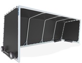 CTS-18 - Club Team Shelter - Portable - Aluminum Frame with Weather Resistant Covering - 10 Seat