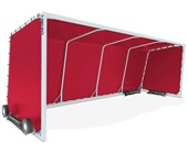 Club Team Shelter - Portable - Aluminum Frame with Weather Resistant Covering - 10 Seat