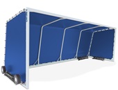 Club Team Shelter - Portable - Aluminum Frame with Weather Resistant Covering - 10 Seat