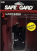 SafeTGard  (2ea -36" Lanyards) Chrome Plated Clasp-1/8" Diameter