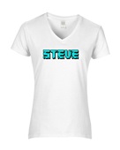 Epic Ladies Steve Funny Movie Mine Chicken Craft V-Neck Graphic T-Shirts