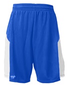 Mens 9" Inseam Flatback Mesh Geometrical Side Panels Basketball Shorts