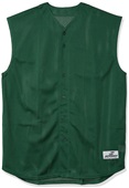 Adult Youth Mesh Full Button Front Sleeveless Baseball Jerseys