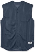 Adult Youth Mesh Full Button Front Sleeveless Baseball Jerseys