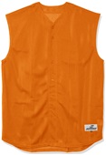 Adult Youth Mesh Full Button Front Sleeveless Baseball Jerseys