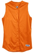 Womens Pro Mesh Full Button Sleeveless Softball Jersey