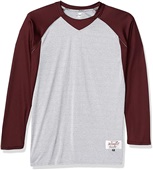 Adult / Youth Raglan Baseball T Shirt OXFORD/MAROON Primary