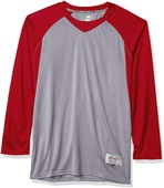 Adult / Youth Raglan Baseball T Shirt OXFORD/CARDINAL Primary