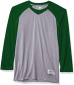 Adult / Youth Raglan Baseball T Shirt OXFORD/DK GREEN Primary