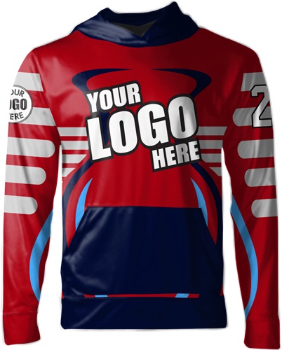 Sublimated Hoodie Baseball Team Hoodies Sublimated Fleece-Lined