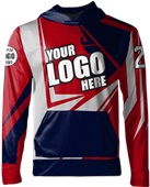 Sublimated Fleece-Lined Hoodie - "SharpAbstract" Custom Team Gear