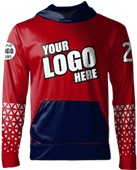 Sublimated Fleece-Lined Hoodie - "Triangles" Custom Team Gear