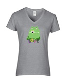 Epic Ladies Pride Love Non Binary Frog Ally lgbtqia V-Neck Graphic T-Shirts