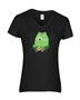 Epic Ladies Pride Love Non Binary Frog Ally lgbtqia V-Neck Graphic T-Shirts