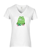 Epic Ladies Pride Trans Love Frog Ally LGBTQIA V-Neck Graphic T-Shirts