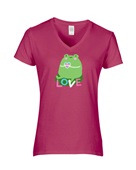 Epic Ladies Pride Trans Love Frog Ally LGBTQIA V-Neck Graphic T-Shirts