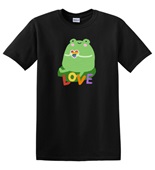 Epic Adult/Youth Pride Gay Frog Love Ally LGBTQIA Cotton Graphic T-Shirts