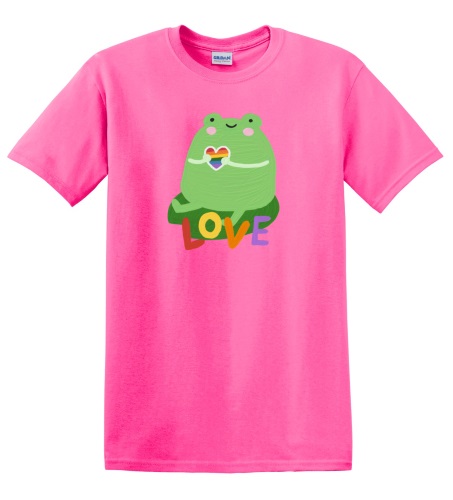 Epic Adult/Youth Pride Gay Frog Love Ally LGBTQIA Cotton Graphic T-Shirts. Free shipping.  Some exclusions apply.