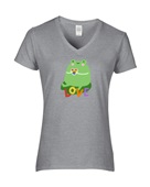 Epic Ladies Pride Gay Frog Love Ally LGBTQIA V-Neck Graphic T-Shirts