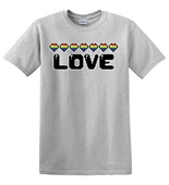 Epic Adult/Youth Pride Pixel Craft Love Ally LGBTQIA Cotton Graphic T-Shirts