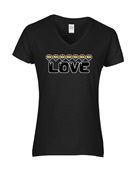 Epic Ladies Pride Pixel Craft Love Ally LGBTQIA V-Neck Graphic T-Shirts
