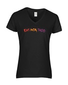 Epic Ladies Pride Eat More Taco Love Ally LGBTQIA V-Neck Graphic T-Shirts