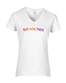 Epic Ladies Pride Eat More Taco Love Ally LGBTQIA V-Neck Graphic T-Shirts