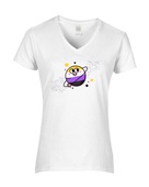 Epic Ladies Pride Non Binary Planet Ally LGBTQIA V-Neck Graphic T-Shirts