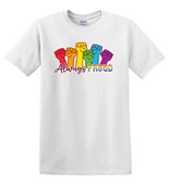 Epic Adult/Youth Pride Always Proud Love Rainbow LGBTQIA Cotton Graphic T-Shirts