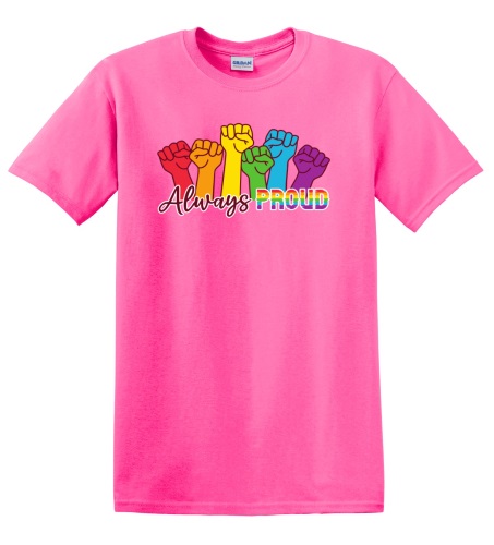 Epic Adult/Youth Pride Always Proud Love Rainbow LGBTQIA Cotton Graphic T-Shirts. Free shipping.  Some exclusions apply.