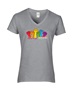 Epic Ladies Pride Always Proud Love Rainbow LGBTQIA V-Neck Graphic T-Shirts