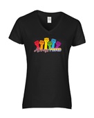 Epic Ladies Pride Always Proud Love Rainbow LGBTQIA V-Neck Graphic T-Shirts