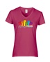 Epic Ladies Pride Always Proud Love Rainbow LGBTQIA V-Neck Graphic T-Shirts