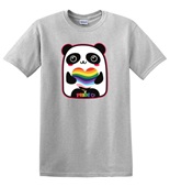 Epic Adult/Youth Pride Panda Love Rainbow LGBTQIA Cotton Graphic T-Shirts