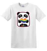 Epic Adult/Youth Pride Panda Love Rainbow LGBTQIA Cotton Graphic T-Shirts