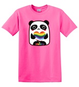 Epic Adult/Youth Pride Panda Love Rainbow LGBTQIA Cotton Graphic T-Shirts