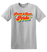 Epic Adult/Youth Pride Peace Love Big Rainbow LGBTQIA Cotton Graphic T-Shirts