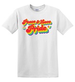 Epic Adult/Youth Pride Peace Love Big Rainbow LGBTQIA Cotton Graphic T-Shirts