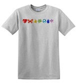 Epic Adult/Youth Pride Crystal Love Big Rainbow LGBTQIA Cotton Graphic T-Shirts