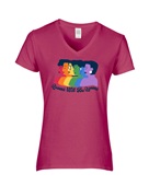 Epic Ladies Pride Queens Will Be Rainbow LGBTQIA V-Neck Graphic T-Shirts