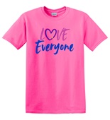 Epic Adult/Youth Pride Love Everyone Bi Ally LGBTQIA Cotton Graphic T-Shirts
