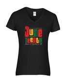 Epic Ladies Juneteenth Respect and Equality for All V-Neck Graphic T-Shirts