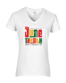 Epic Ladies Juneteenth Respect and Equality for All V-Neck Graphic T-Shirts