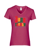 Epic Ladies Juneteenth Respect and Equality for All V-Neck Graphic T-Shirts