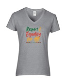 Epic Ladies Respect Equality for All Juneteenth V-Neck Graphic T-Shirts